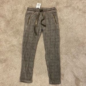 Plaid joggers NWT